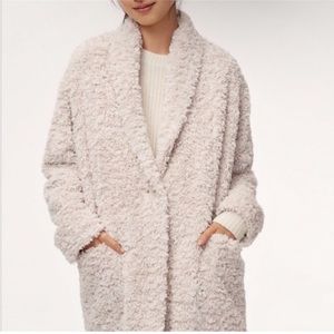 Aritzia Wilfred Free Grete Plush Jacket XS in Bone
